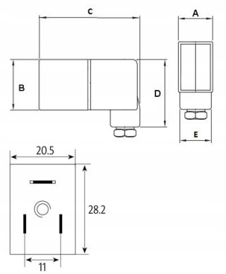 Cewka elektromagnetyczna z wtyczką 230V AC LED