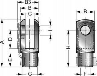 KOŃCÓWKA WIDEŁKOWA M16x1.5 przegub / D50-63