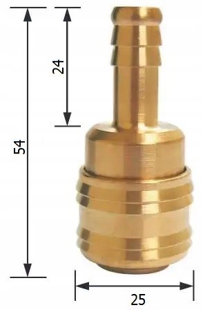 Szybkozłączka pneumatyczna narzędziowa na wąż 9mm