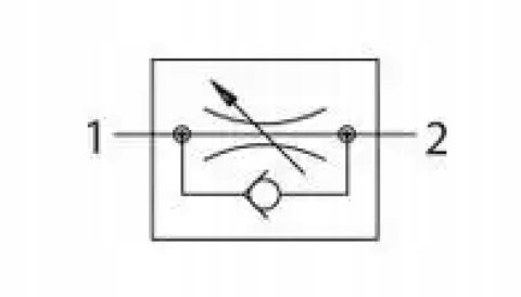 Zawór dławiąco-zwrotny wtykowy do siłownika, G 1/8 GZ, do węża fi 6 mm