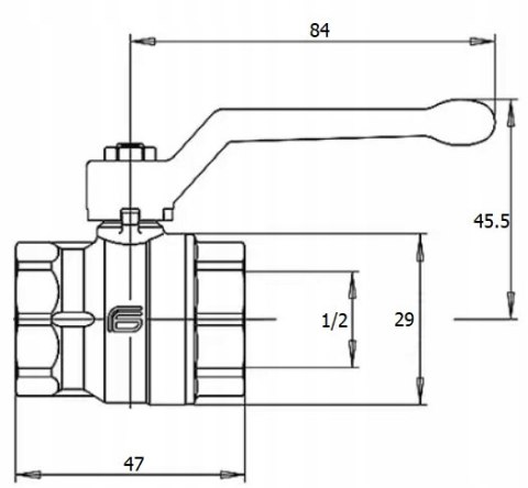 Zawór kulowy 1/2" WZ 25 Bar