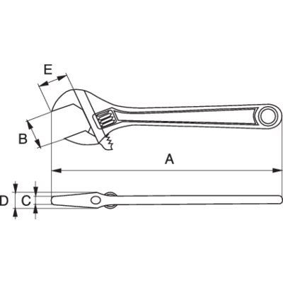 BAHCO Klucz nastawny 6", max. otwarcie 20 mm 8070 C BAHCO