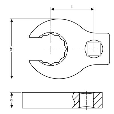 BAHCO Klucz pazurowy oczkowy półotwarty 1/4" rozmiar 8 mm BAHCO