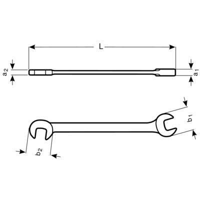 BAHCO Klucz płaski Liliput dwustronny 5 mm BAHCO