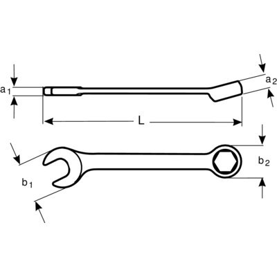 BAHCO Klucz płasko-oczkowy Liliput 3.2 mm BAHCO