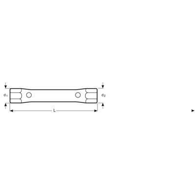 BAHCO Klucz nasadowy rurowy 12x13 mm BAHCO