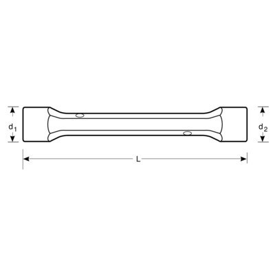 BAHCO Klucz nasadowy dwustronny prosty 10x11 mm z SB BAHCO