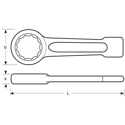 BAHCO Klucz oczkowy udarowy płaski 115 mm BAHCO