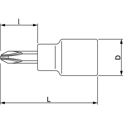 BAHCO Nasadka trzpieniowa 1/2" do śrub Pozidriv PZ2 BAHCO