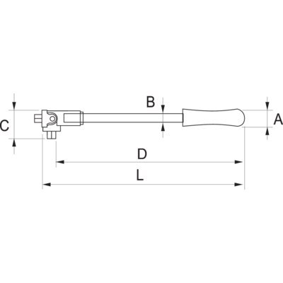 BAHCO Pokrętło przegubowe 257 mm 1/2" BAHCO