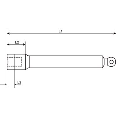 BAHCO Przedłużka radełkowana 3/8" 75 mm BAHCO