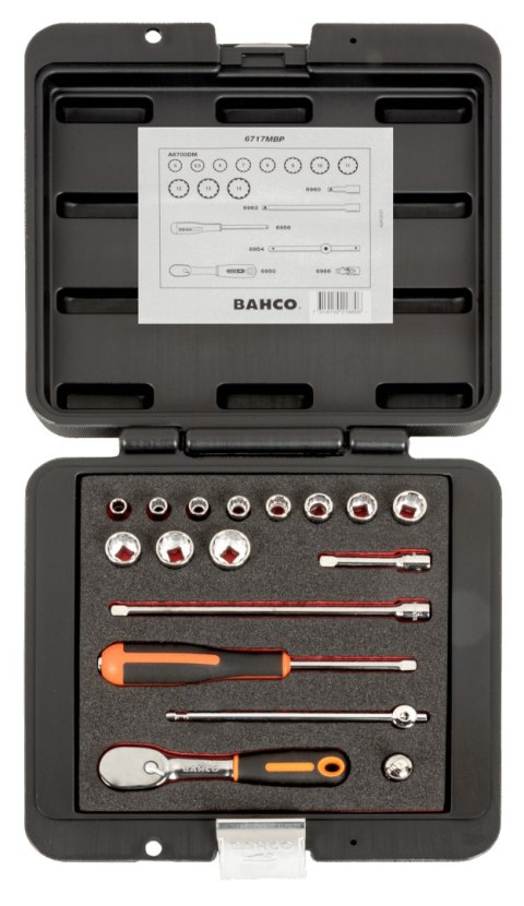 BAHCO Zestaw nasadek 1/4" w metalowej kasetce BAHCO