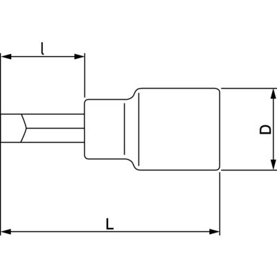 BAHCO Nasadka trzpieniowa 1/2" do śrub płaskich q0 mm BAHCO