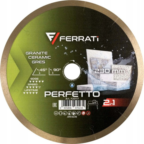 Ferrati Tarcza diamentowa tnąca 2in1 230mm PERFETTO