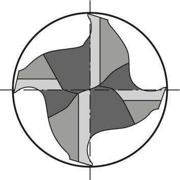 GÜHRING Frez Ratio,dlugi DIN6527,pelnowegl.,FIRE,typ INOX,chwytHB,4-ostrz.,8,0mm GÜHRING