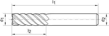 GÜHRING Frez trzpieniowy pełnowęglikowy SuperLine 6-ostrzy 12mm GÜHRING