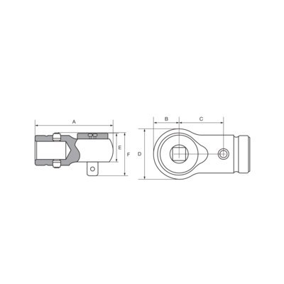 BAHCO Grzechotka wtykowa z otworem 16 mm z zabierakiem 1/4" BAHCO