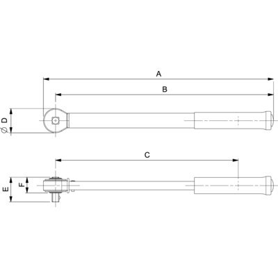 BAHCO Klucz dynamometryczny 1-5 Nm, ze stałą grzechotką 1/4" 7455-5 BAHCO