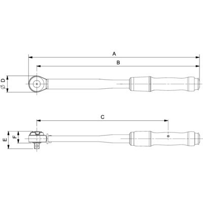 BAHCO Klucz dynamometryczny 10-50 Nm, ze stałą grzechotką 3/8" z przepychanym zabierakiem 74WR-50 BAHCO