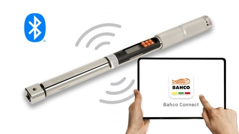 BAHCO Klucz dynamometryczny i kątowy Bluetooth z pamięcią, zakres momentu 33-650 N·m, kwadrat 24x32 mm, długość 857 mm BAHCO