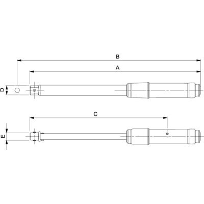 BAHCO Klucz dynamometryczny klikowy, regulowany 758-1463Nm, głowica prostokątna 27x36mm, 1725mm BAHCO