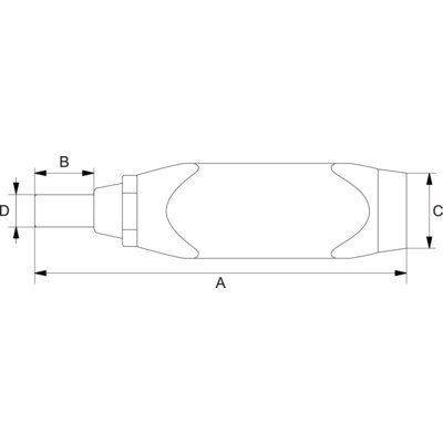 BAHCO Wkrętak dynamometryczny 45-450 cNM, z gniazdem 1/4" + adapter do nasadek 1/4' 6880N BAHCO