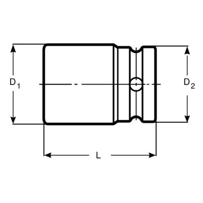 BAHCO Nasadka udarowa 1.1/2" 6-kątna 1.3/8" wydłużona (na zamówienie) BAHCO