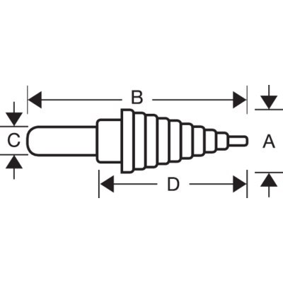 BAHCO Wiertło stopniowe HSS 9 stopni 4-12 mm BAHCO