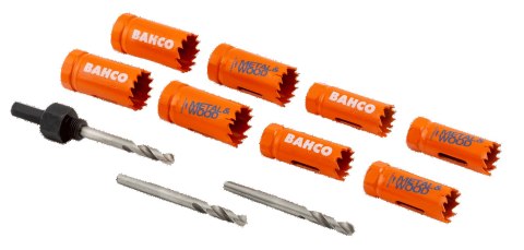 BAHCO Zestaw otwornic bimetalicznych Sandflex 20x4mm + 25x4mm - 11 szt. BAHCO