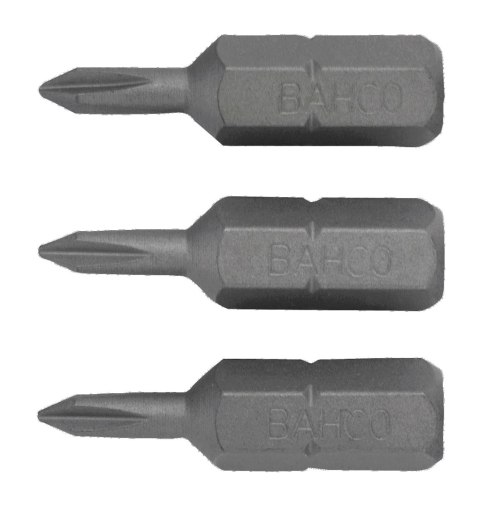 BAHCO Bit 1/4" PH0x25 mm, 3 szt. BAHCO