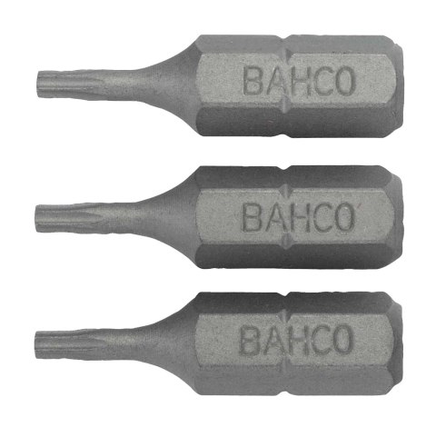 BAHCO Bit 1/4" do śrub TORX, z otworem TR7x25 mm, 3 szt. BAHCO