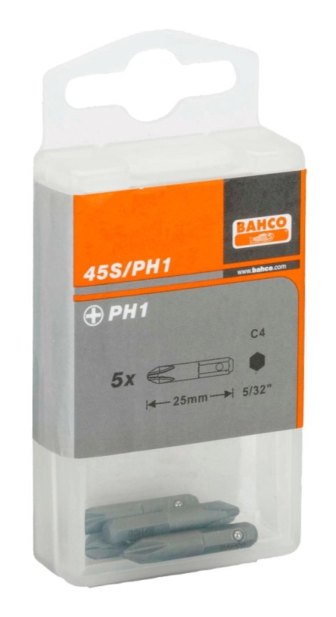 BAHCO Bit 5/32" PH1x25mm, 5 szt. BAHCO