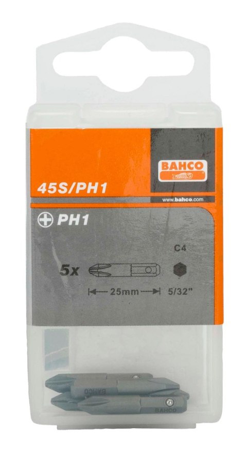 BAHCO Bit 5/32" PH1x25mm, 5 szt. BAHCO