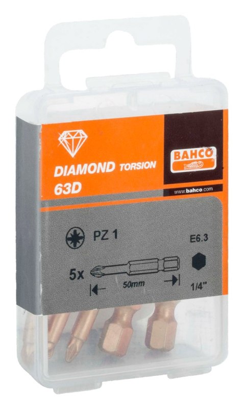 BAHCO Bit diamentowy 1/4" PZ1x50 mm, 5 szt BAHCO