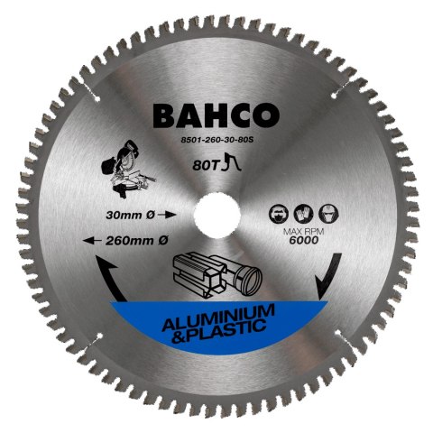 BAHCO Piła tarczowa do aluminium i tworzyw 216 mm 48 zębów BAHCO