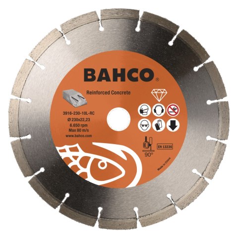 BAHCO Tarcza diamentowa 230mm x 2.5mm x 22.23mm do betonu wzmocnionego BAHCO