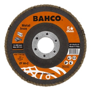 BAHCO Tarcza lamelkowa płaska 100% cyrkonu 115 mm P60 BAHCO (20 szt.)