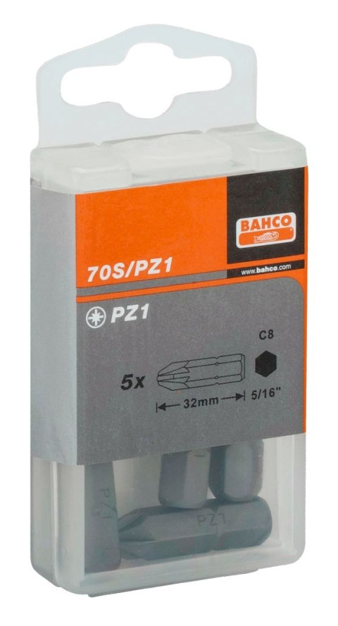 BAHCO Bit 5/16" PZ2x32mm, 5 szt. BAHCO