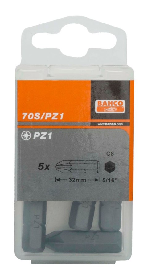 BAHCO Bit 5/16" PZ2x32mm, 5 szt. BAHCO