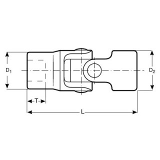 BAHCO Nasadka udarowa przegubowa 3/8" 6-kątna 11 mm BAHCO