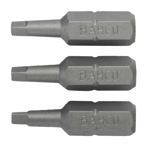 BAHCO Bit 1/4" do śrub Robertson #2x25 mm, 3 szt BAHCO