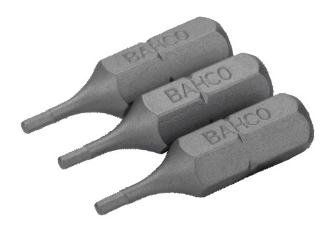 BAHCO Bit 1/4" do śrub imbusowych 2x25 mm, 3 szt. BAHCO