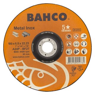 BAHCO Tarcza do szlifowania metalu i Inox 230mm x 6.5mm BAHCO (25 szt.)