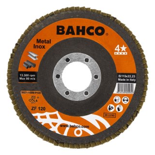 BAHCO Tarcza lamelkowa wypukła P120, 115 mm, Zirconium/Korund BAHCO (20 szt.)