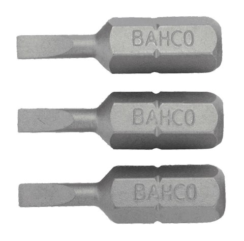 BAHCO Bit 1/4" do śrub płaskich 0.6x4.5x25 mm, 3 szt. BAHCO