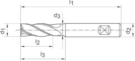 GÜHRING Frez Ratio,dlugi DIN6527,pelnowegl.,typ ALU,chwyt HB,4-ostrz.8mm GÜHRING