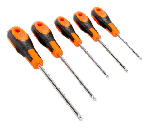 BAHCO Wkrętaki serii 600, zestaw 5 sztuk, TORX T10, T15, T20, T25, T30 BAHCO