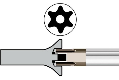 BAHCO Wkrętak TORX z otworem TR10 75 mm BAHCO