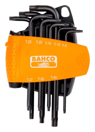 BAHCO Zestaw kluczy trzpieniowych TORX z otworem T9-T40, 8 szt. BAHCO