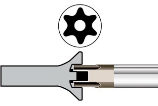 BAHCO Zestaw kluczy trzpieniowych TORX z otworem centrującym 7 sztuk - TR10, TR15, TR20, TR25, TR27, TR30, TR40 BAHCO